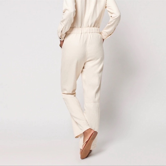 Faherty Overland Twill Jumpsuit Natural Off White Cream Size XS - Picture 6 of 11
